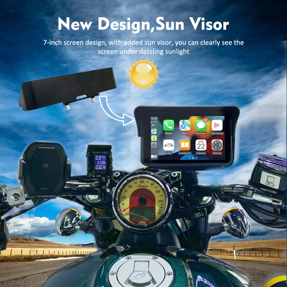 Motopuride – Smart Motorcycle Display with Apple CarPlay & Android Auto